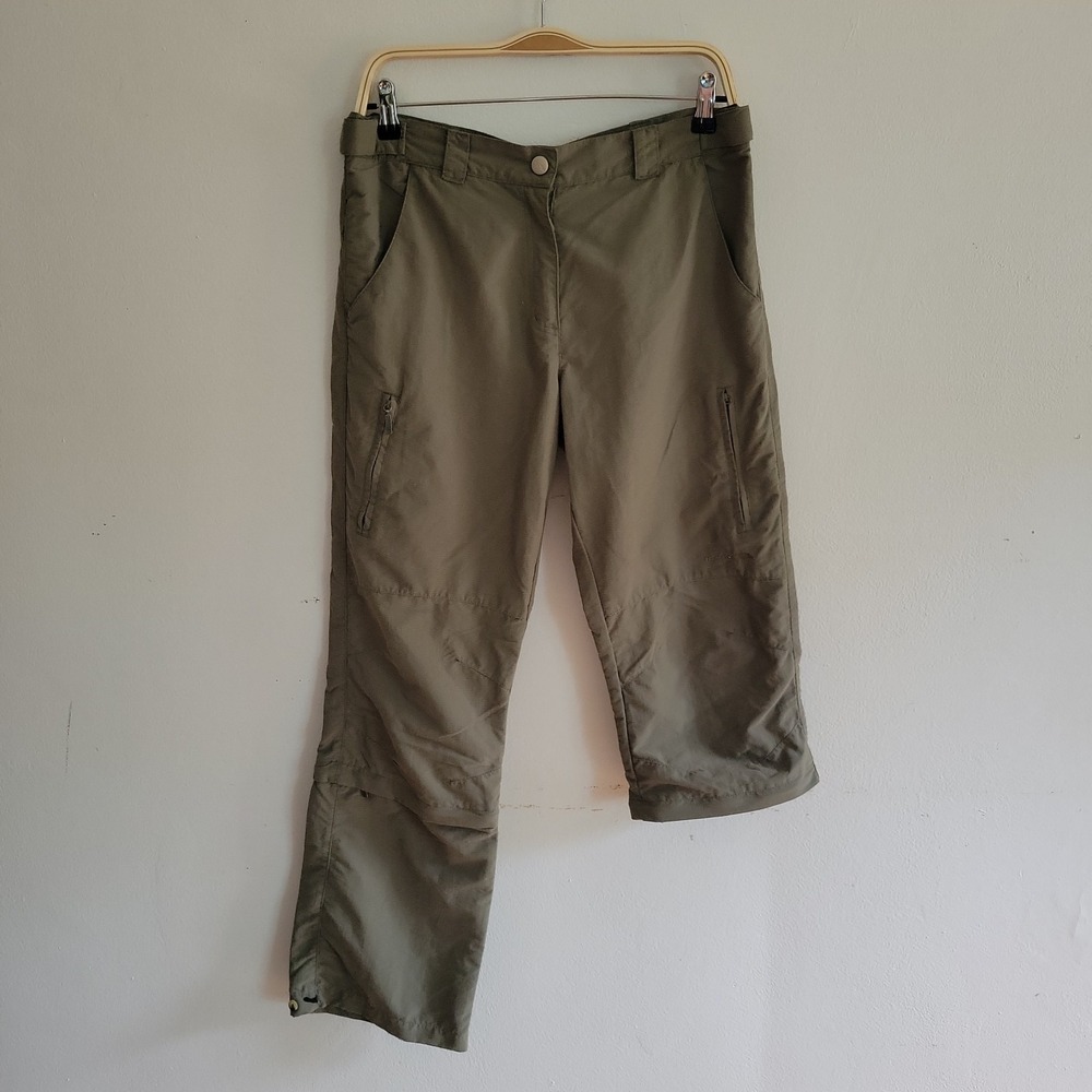 Trespass Rambler Zip Off Cargo Trouser Pants Medium Sage Green Quick Dry Outdoor